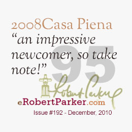 2008 Casa Piena Awarded 94 Points! cover