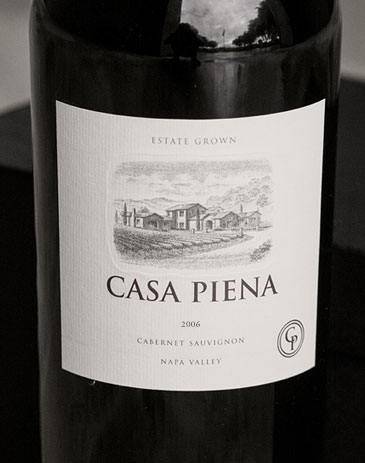 2006 Inaugural Casa Piena Cabernet Sauvignon bottle shot